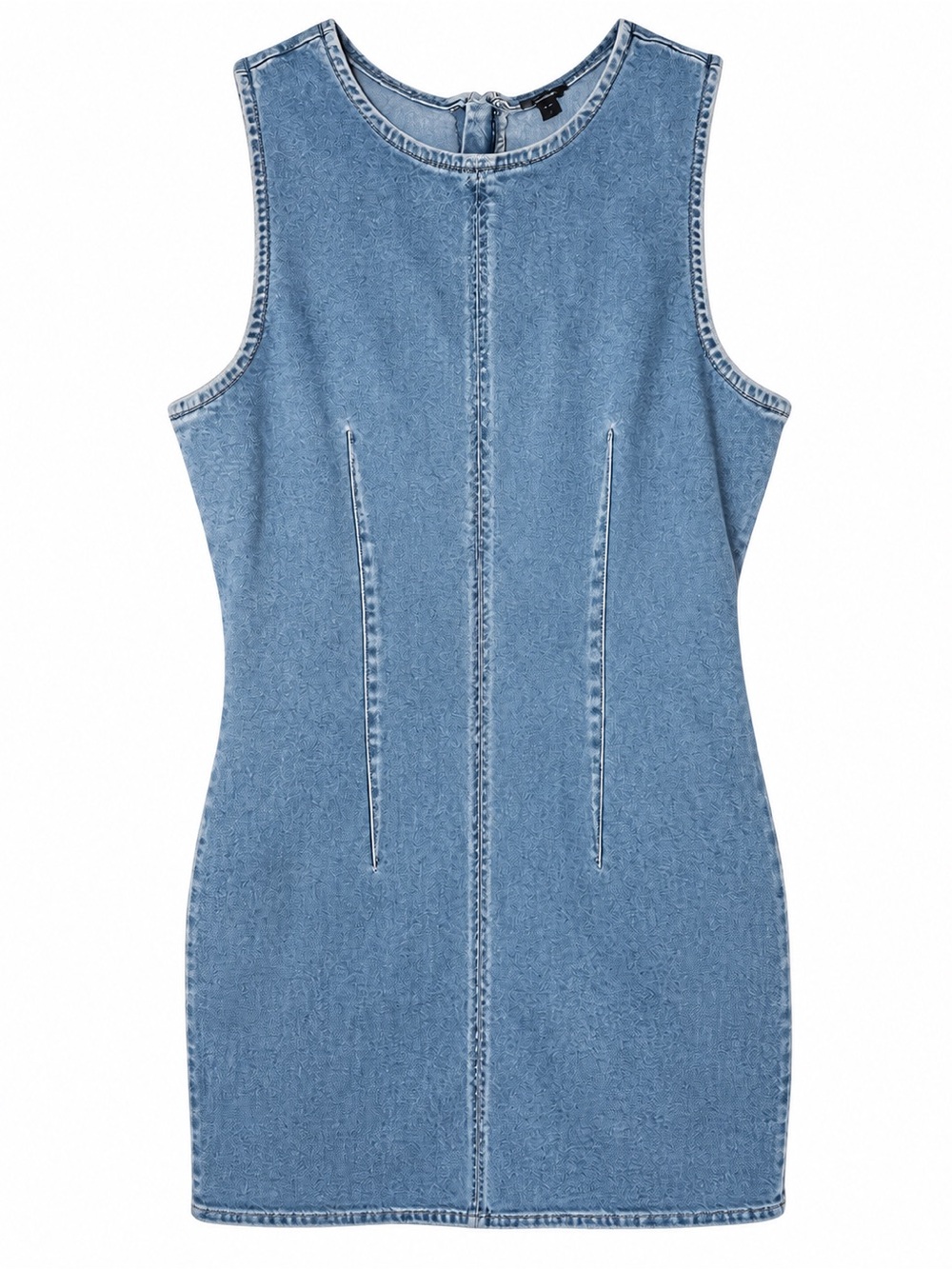 Express Light Blue Denim Sleeveless Shift Dress